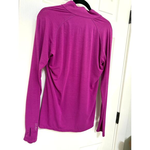 Paradox Merino Wool Blend Purple 1/4 Zip Top DriRelease Purple Freshguard Size L - Picture 5 of 8